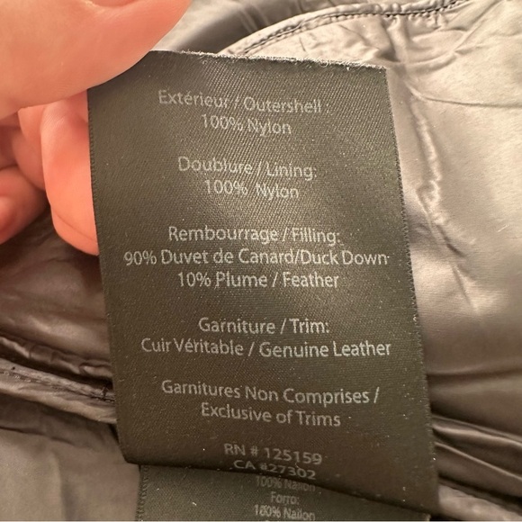 Mackage Black down jacket zip off sleeves convert to vest medium coat - Picture 9 of 12